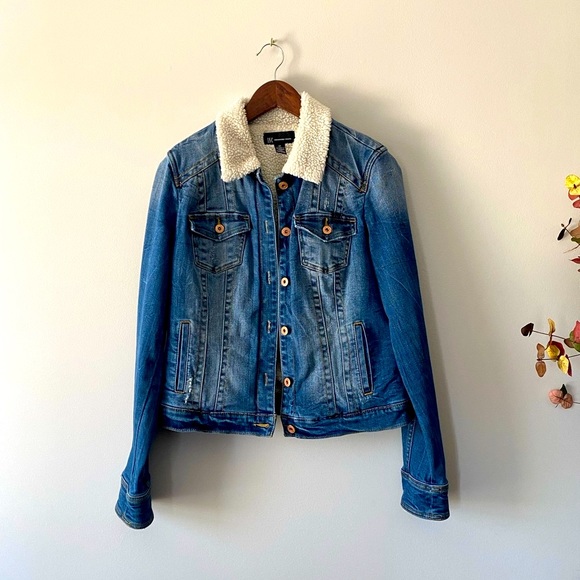 INC International Concepts Jackets & Blazers - SOLD INC Sherpa-Lined Jean Jacket